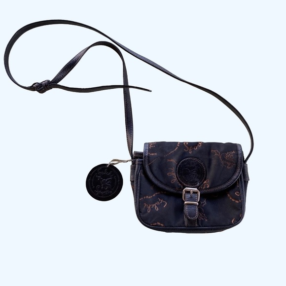Carlos Falchi Handbags - Carlos Falchi Sport Black Gold Dragon Small Purse Handbag Crossbody Shoulder Bag
